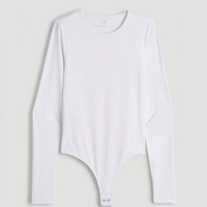 American Tall White Long Sleeve Bodysuit NWT Size L